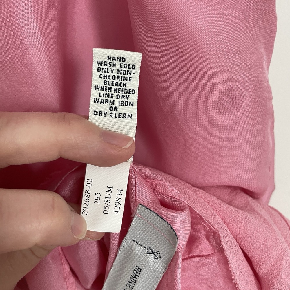 Banana Republic 100% Silk Ruffle Skirt Pink Tiered Coquette Balletcore Vintage 8 - Picture 11 of 11